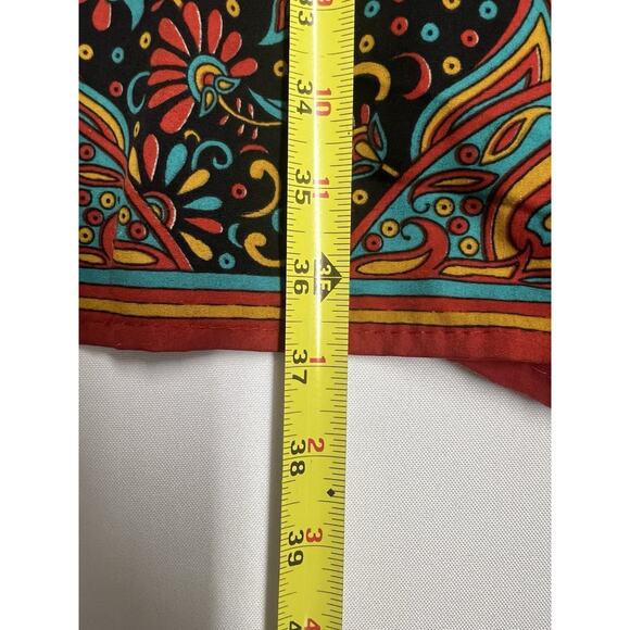 Sante Caftan Swim Coverup Dress One Size Colorful Paisley Boho - Picture 10 of 10